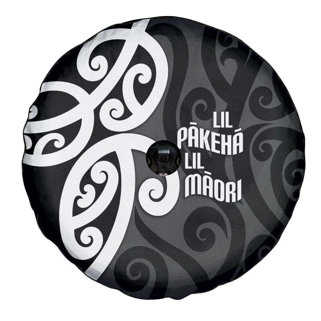 Lil Pakeha Lil Maori New Zealand Spare Tire Cover Kiwi Proud Mangopare Pattern LT14 - Polynesian Pride