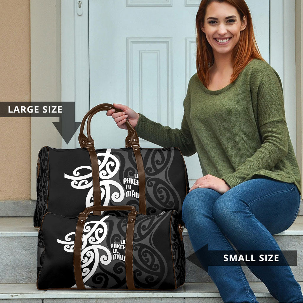 Lil Pakeha Lil Maori New Zealand Travel Bag Kiwi Proud Mangopare Pattern LT14 - Polynesian Pride