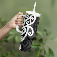 Lil Pakeha Lil Maori New Zealand Tumbler With Handle Kiwi Proud Mangopare Pattern LT14 - Polynesian Pride