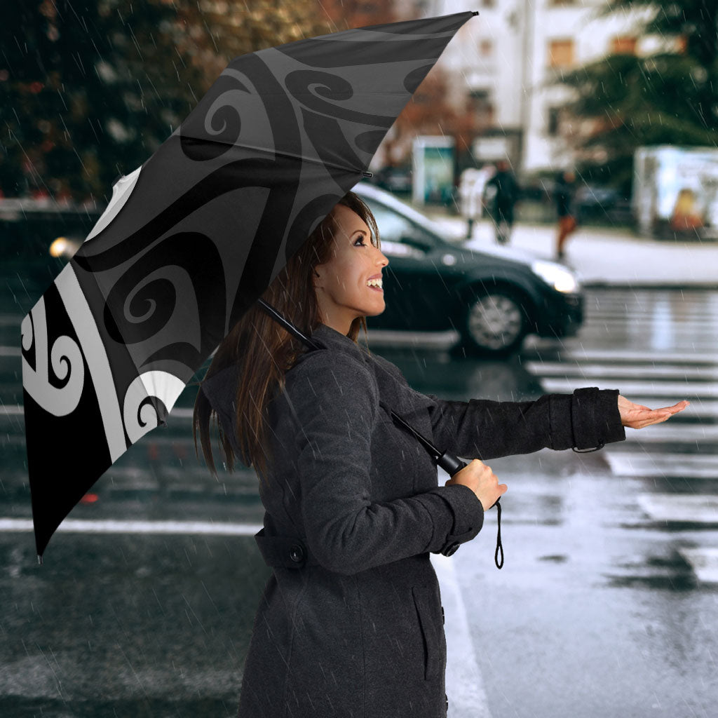 Lil Pakeha Lil Maori New Zealand Umbrella Kiwi Proud Mangopare Pattern LT14 - Polynesian Pride