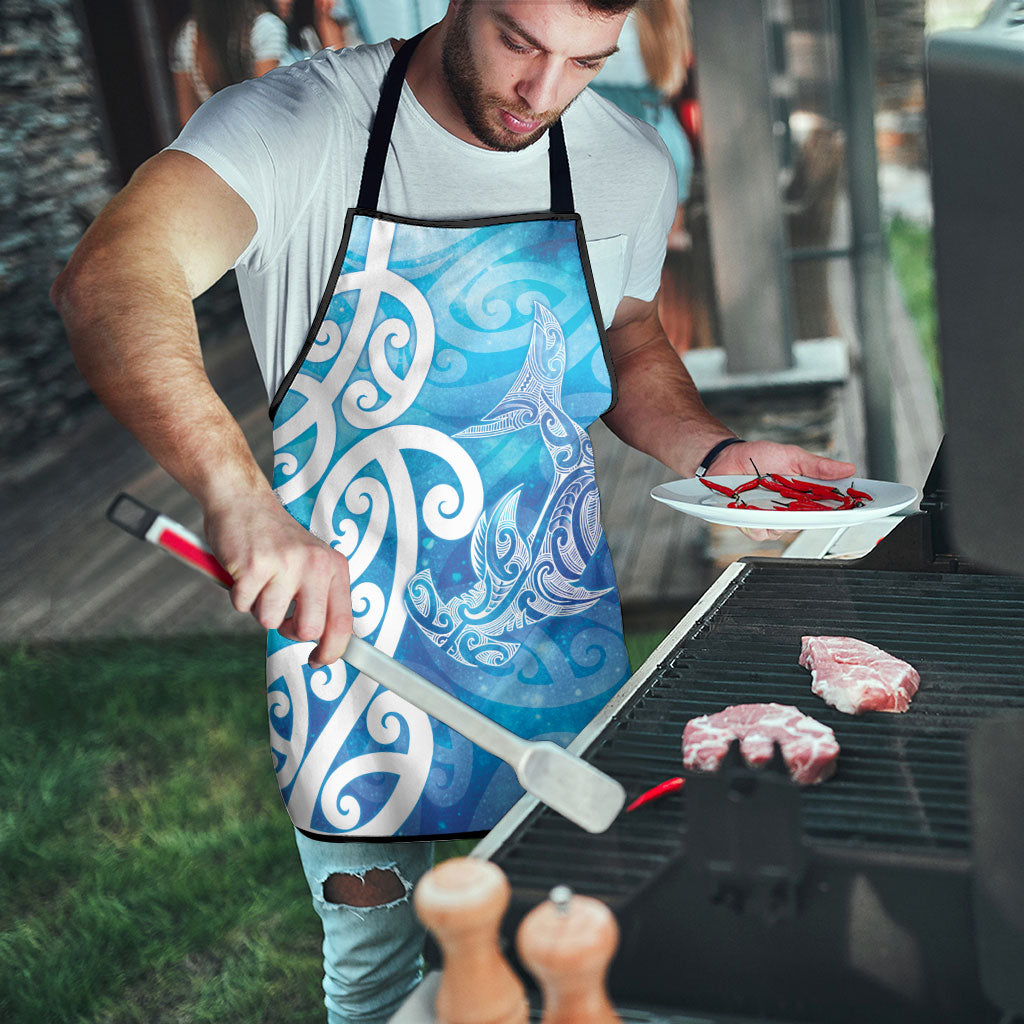 Hammerhead Shark Tattoo New Zealand Apron Maori Galaxy Mangopare Pattern LT14 - Polynesian Pride