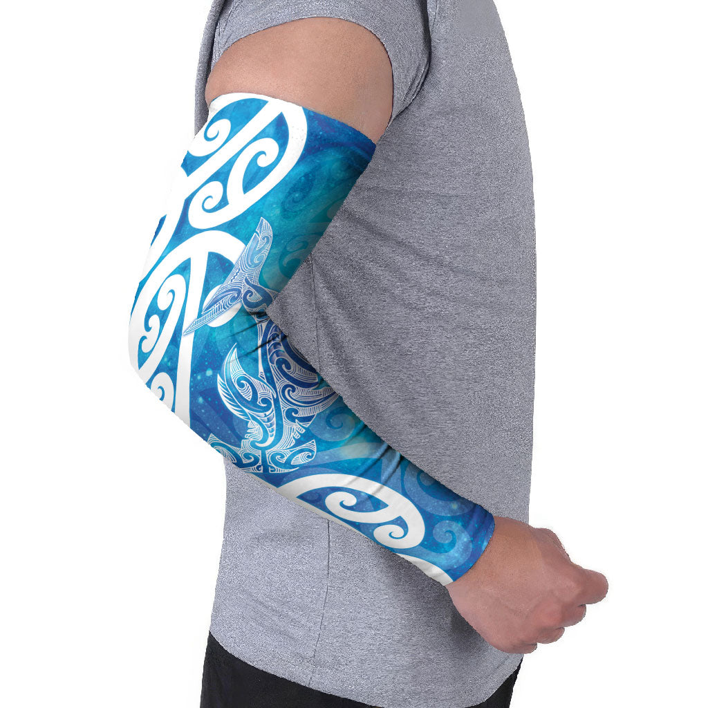 Hammerhead Shark Tattoo New Zealand Arm Sleeves Maori Galaxy Mangopare Pattern LT14 - Polynesian Pride