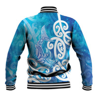 Hammerhead Shark Tattoo New Zealand Baseball Jacket Maori Galaxy Mangopare Pattern LT14 - Polynesian Pride