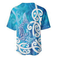 Hammerhead Shark Tattoo New Zealand Baseball Jersey Maori Galaxy Mangopare Pattern LT14 - Polynesian Pride