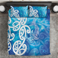 Hammerhead Shark Tattoo New Zealand Bedding Set Maori Galaxy Mangopare Pattern LT14 Turquoise - Polynesian Pride