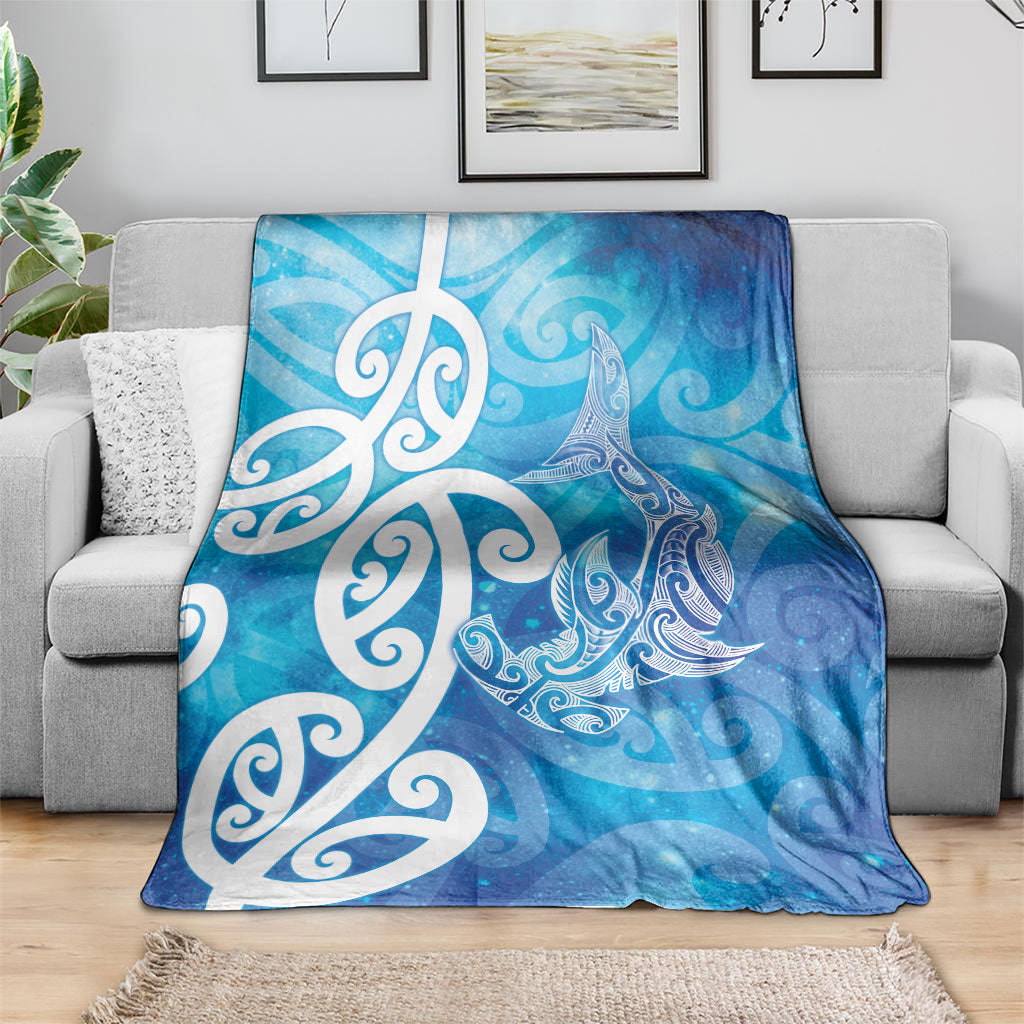 Hammerhead Shark Tattoo New Zealand Blanket Maori Galaxy Mangopare Pattern LT14 - Polynesian Pride