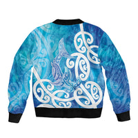 Hammerhead Shark Tattoo New Zealand Bomber Jacket Maori Galaxy Mangopare Pattern LT14 - Polynesian Pride