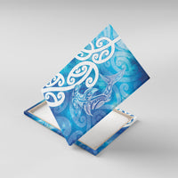 Hammerhead Shark Tattoo New Zealand Canvas Wall Art Maori Galaxy Mangopare Pattern LT14 With Frame Turquoise - Polynesian Pride