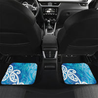Hammerhead Shark Tattoo New Zealand Car Mats Maori Galaxy Mangopare Pattern LT14 Set 2pcs - Back Turquoise - Polynesian Pride