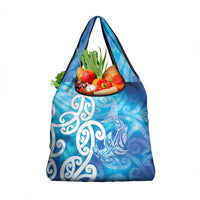 Hammerhead Shark Tattoo New Zealand Grocery Bag Maori Galaxy Mangopare Pattern LT14 1-pack One Size Turquoise - Polynesian Pride