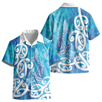 Hammerhead Shark Tattoo New Zealand Kid Hawaiian Shirt Maori Galaxy Mangopare Pattern LT14 - Polynesian Pride