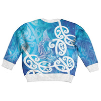 Hammerhead Shark Tattoo New Zealand Kid Ugly Christmas Sweater Maori Galaxy Mangopare Pattern LT14 - Polynesian Pride