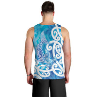 Hammerhead Shark Tattoo New Zealand Men Tank Top Maori Galaxy Mangopare Pattern LT14 - Polynesian Pride