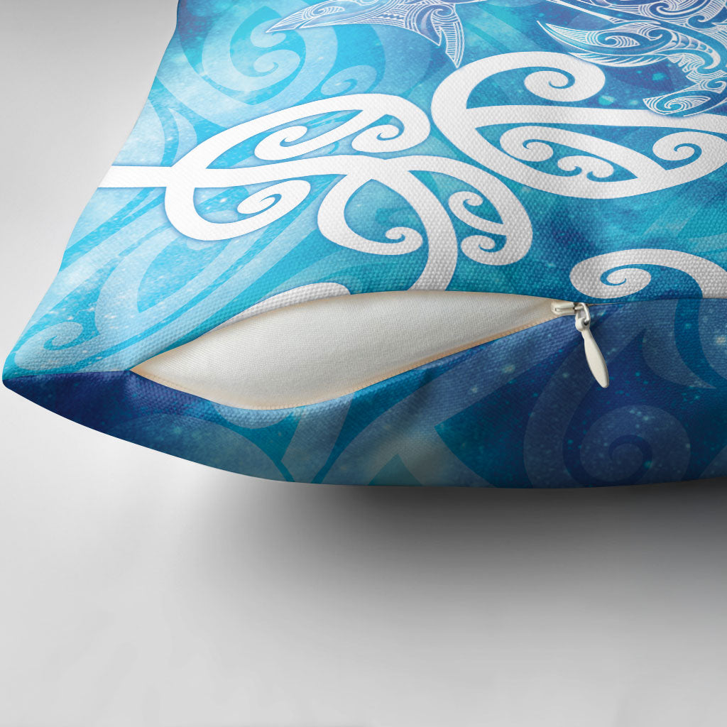 Hammerhead Shark Tattoo New Zealand Pillow Cover Maori Galaxy Mangopare Pattern LT14 - Polynesian Pride