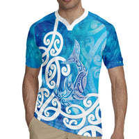 Hammerhead Shark Tattoo New Zealand Rugby Jersey Maori Galaxy Mangopare Pattern LT14 - Polynesian Pride