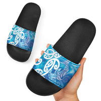 Hammerhead Shark Tattoo New Zealand Slide Sandals Maori Galaxy Mangopare Pattern LT14 - Polynesian Pride