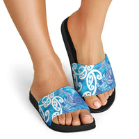 Hammerhead Shark Tattoo New Zealand Slide Sandals Maori Galaxy Mangopare Pattern LT14 - Polynesian Pride