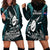 New Zealand Silver Fern Rugby Hoodie Dress Aotearoa All Black Dabbing Ball With Maori Paua Shell LT14 - Polynesian Pride