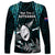 New Zealand Silver Fern Rugby Long Sleeve Shirt Aotearoa All Black Dabbing Ball With Maori Paua Shell LT14 - Polynesian Pride