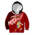 Tonga Rugby Kid Hoodie Ikale Tahi Tongan Ngatu Pattern With Dabbing Ball LT14 Hoodie Red - Polynesian Pride