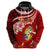 Custom Tonga Rugby Hoodie Ikale Tahi Tongan Ngatu Pattern With Dabbing Ball LT14 - Polynesian Pride