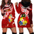 Custom Tonga Rugby Hoodie Dress Ikale Tahi Tongan Ngatu Pattern With Dabbing Ball LT14 - Polynesian Pride