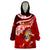 Custom Tonga Rugby Wearable Blanket Hoodie Ikale Tahi Tongan Ngatu Pattern With Dabbing Ball LT14 One Size Red - Polynesian Pride