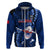 Samoa Rugby Hoodie Manu Samoa Ula Fala Dabbing Ball Polynesian Blue Version LT14 - Polynesian Pride