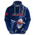 Samoa Rugby Hoodie Manu Samoa Ula Fala Dabbing Ball Polynesian Blue Version LT14 - Polynesian Pride