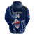 Custom Samoa Rugby Hoodie Manu Samoa Ula Fala Dabbing Ball Polynesian Blue Version LT14 - Polynesian Pride