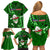 Samoa Rugby Family Matching Off Shoulder Short Dress and Hawaiian Shirt Manu Samoa Ula Fala Dabbing Ball Polynesian Green Version LT14 - Polynesian Pride