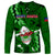 Samoa Rugby Long Sleeve Shirt Manu Samoa Ula Fala Dabbing Ball Polynesian Green Version LT14 - Polynesian Pride