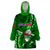 Samoa Rugby Wearable Blanket Hoodie Manu Samoa Ula Fala Dabbing Ball Polynesian Green Version LT14 One Size Green - Polynesian Pride