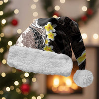 Brown and Black Hawaii Shark Tattoo Christmas Santa Hat Puakenikeni Lei Plumeria Polynesian Pattern - Polynesian Pride