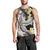 Brown and Black Hawaii Shark Tattoo Men Tank Top Puakenikeni Lei Plumeria Polynesian Pattern - Polynesian Pride