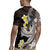Brown and Black Hawaii Shark Tattoo Rugby Jersey Puakenikeni Lei Plumeria Polynesian Pattern - Polynesian Pride