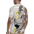 Brown and White Hawaii Shark Tattoo Rugby Jersey Puakenikeni Lei Plumeria Polynesian Pattern - Polynesian Pride