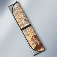 Khaki Palaka Hawaii Cowboy Auto Sun Shade Puakenikeni Lei Paniolo Papale Seamless Vibes - Polynesian Pride