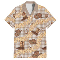 Khaki Palaka Hawaii Cowboy Family Matching Long Sleeve Bodycon Dress and Hawaiian Shirt Puakenikeni Lei Paniolo Papale Seamless Vibes LT14 Dad's Shirt - Short Sleeve Khaki - Polynesian Pride