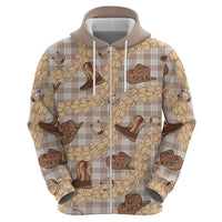 Khaki Palaka Hawaii Cowboy Hoodie Puakenikeni Lei Paniolo Papale Seamless Vibes - Polynesian Pride