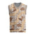 Khaki Palaka Hawaii Cowboy Christmas Knitted V-Neck Vest Puakenikeni Lei Paniolo Papale Seamless Vibes - Polynesian Pride