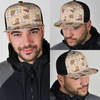 Khaki Palaka Hawaii Cowboy Mesh Trucker Cap Puakenikeni Lei Paniolo Papale Seamless Vibes - Polynesian Pride