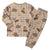 Khaki Palaka Hawaii Cowboy Christmas Pajama Set Puakenikeni Lei Paniolo Papale Seamless Vibes - Polynesian Pride