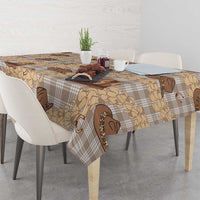 Khaki Palaka Hawaii Cowboy Tablecloth Puakenikeni Lei Paniolo Papale Seamless Vibes - Polynesian Pride