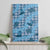 Cyan Palaka Hawaii Cowboy Canvas Wall Art Puakenikeni Lei Paniolo Papale Seamless Vibes - Polynesian Pride