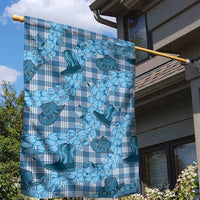 Cyan Palaka Hawaii Cowboy Garden Flag Puakenikeni Lei Paniolo Papale Seamless Vibes - Polynesian Pride