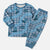 Cyan Palaka Hawaii Cowboy Christmas Pajama Set Puakenikeni Lei Paniolo Papale Seamless Vibes - Polynesian Pride