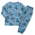 Cyan Palaka Hawaii Cowboy Christmas Pajama Set Puakenikeni Lei Paniolo Papale Seamless Vibes - Polynesian Pride