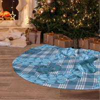 Cyan Palaka Hawaii Cowboy Tree Skirt Puakenikeni Lei Paniolo Papale Seamless Vibes - Polynesian Pride