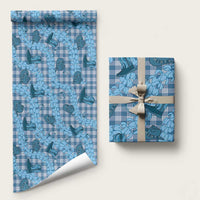 Cyan Palaka Hawaii Cowboy Wrapping Paper Puakenikeni Lei Paniolo Papale Seamless Vibes - Polynesian Pride